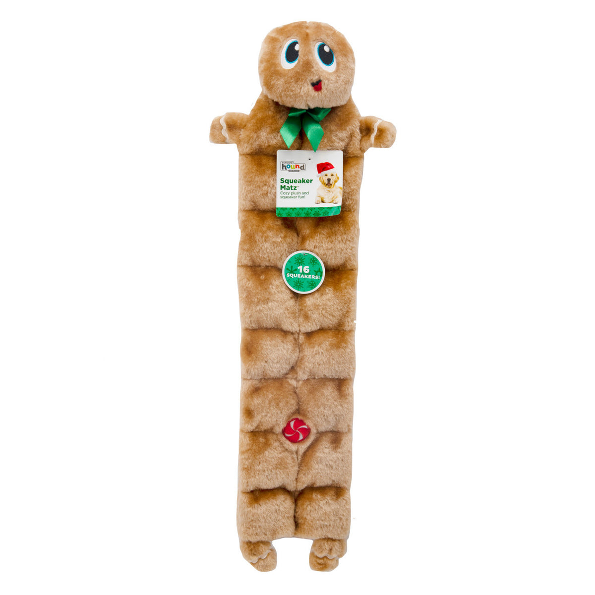 Outward Hound Squeaker Matz Gingerbread Man Dog Toy