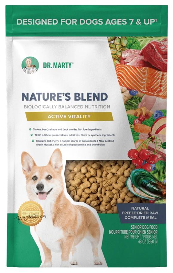 Dr. Marty Nature's Blend Senior Active Vitality Freeze-Dried Raw Dog Food