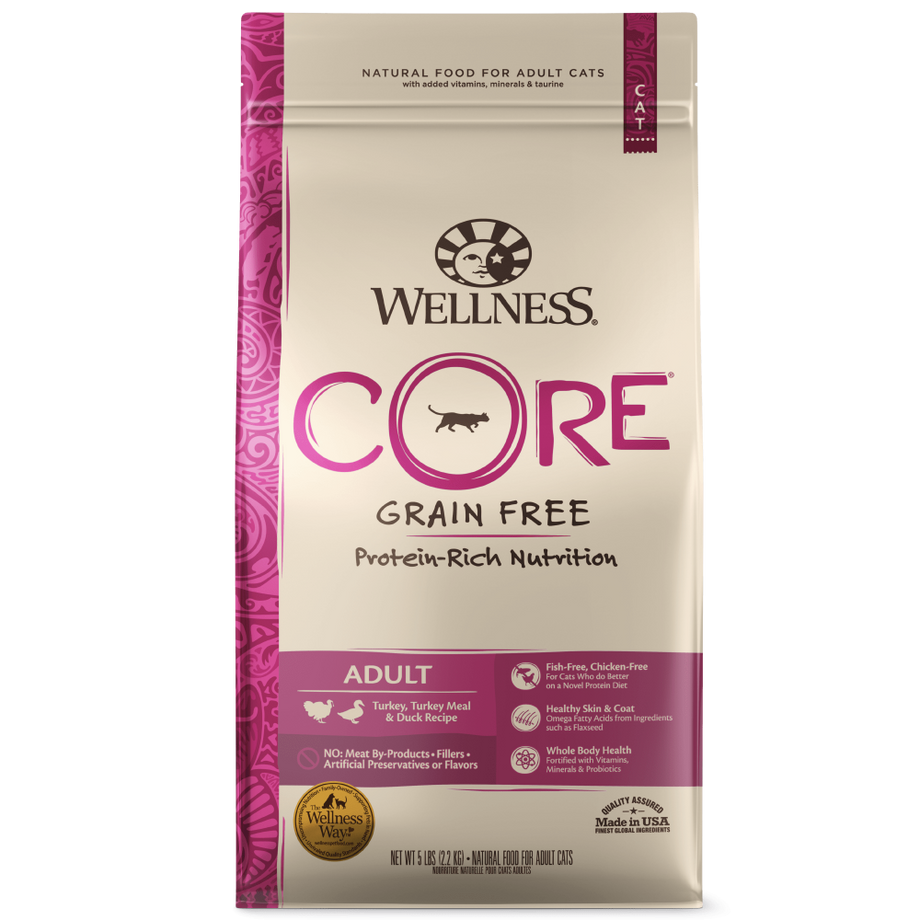 Wellness CORE Grain-Free Turkey, Turkey Meal & Duck Dry Cat Food