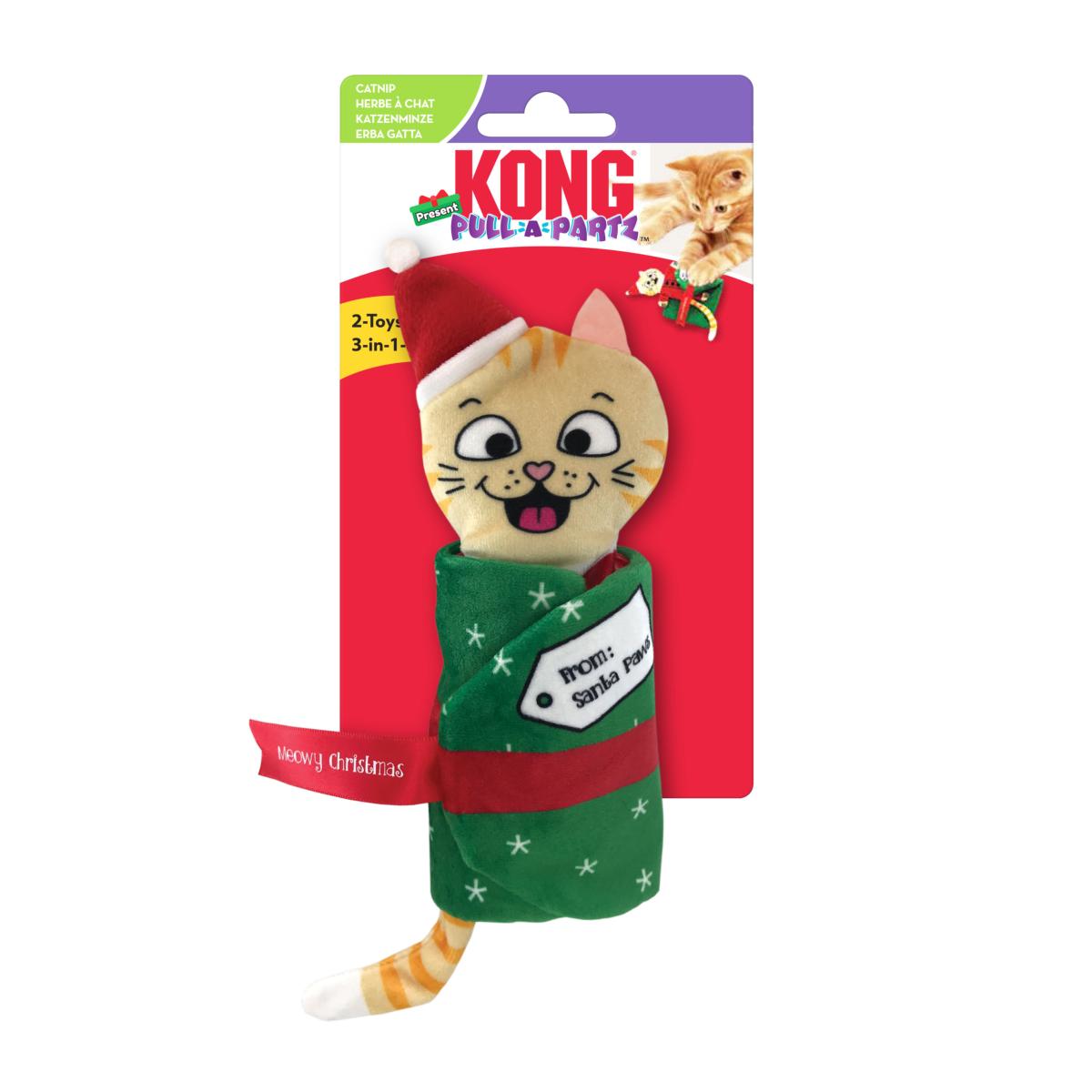 Kong Holiday Pull-A-Partz Present Cat Toy